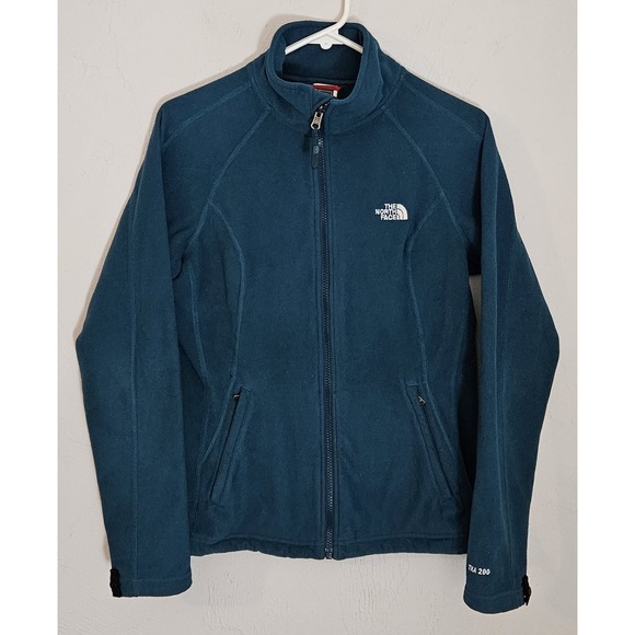 The North Face Women's Medium Full Zip Fleece Jacket Coat Emerald Green‎ Pockets - Picture 1 of 5